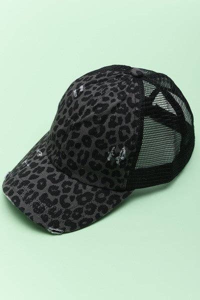 PREMIUM DISTRESS MESH BACK BASEBALL CAP - NO DESIGN OR CUSTOM