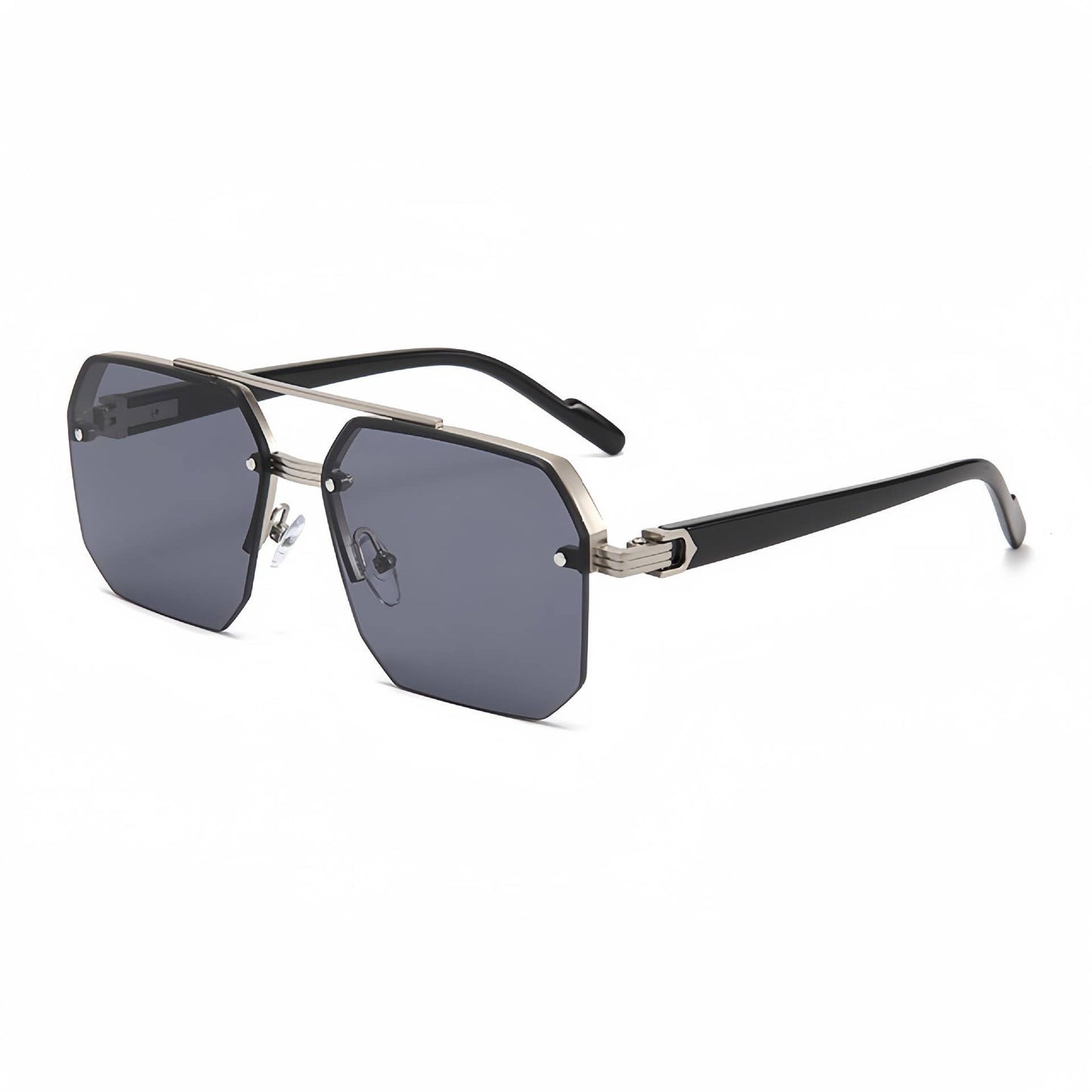 Polygonal Metal Frame Sunglasses