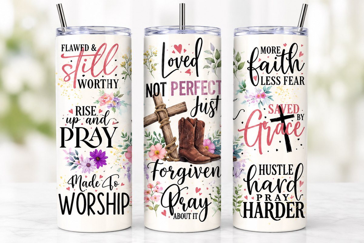 Tumbler: Cross - 20 oz. skinny