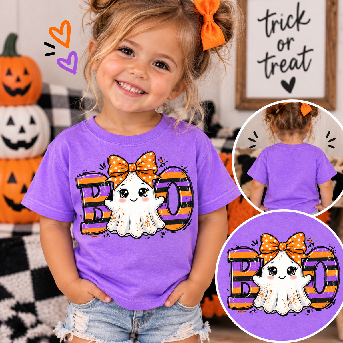 Girls "BOO" Graphic Tee