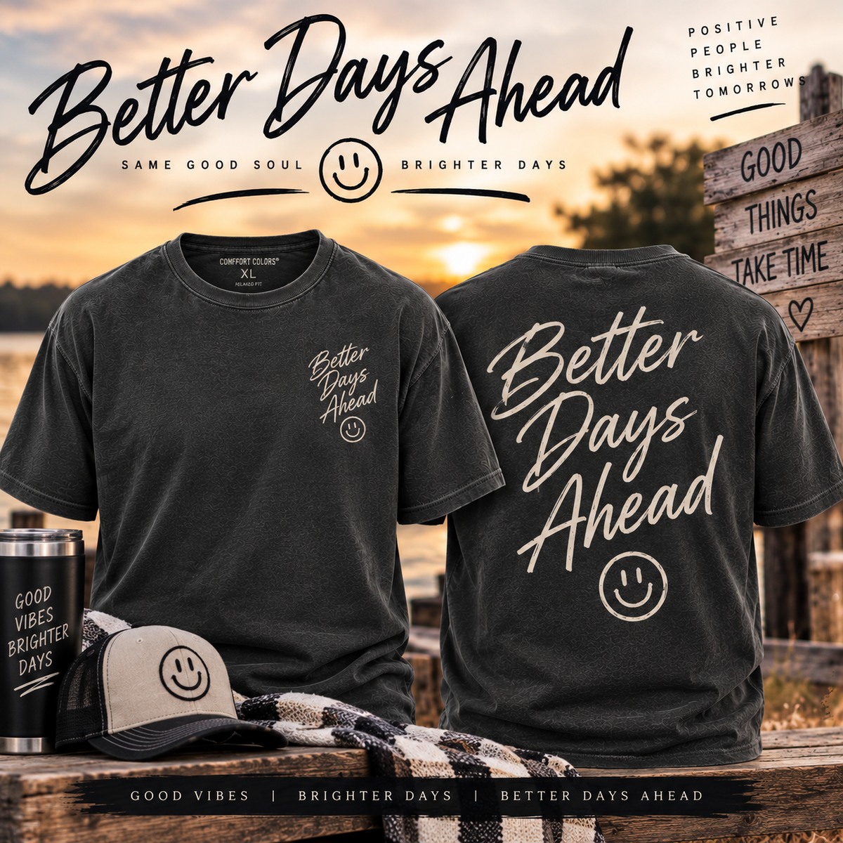 Comfort Colors Men's "Better Days Ahead" Graphic Tee