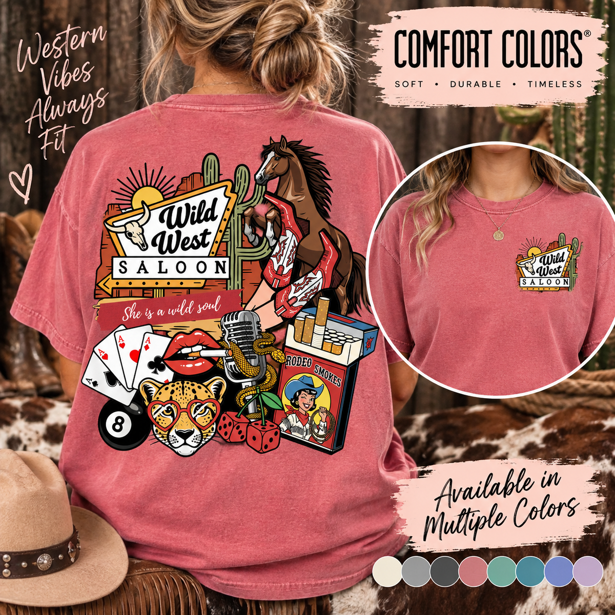 Comfort Color "Wild West Saloon" Graphic Tee
