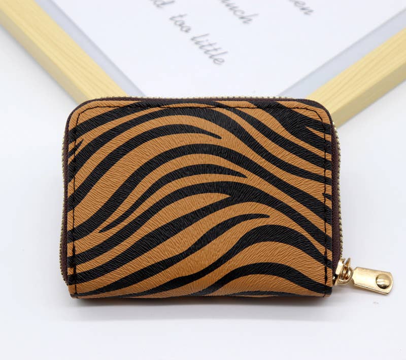 PU Leopard Card Holder Accordion Wallet