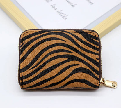 PU Leopard Card Holder Accordion Wallet