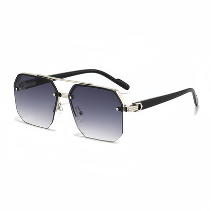 Polygonal Metal Frame Sunglasses