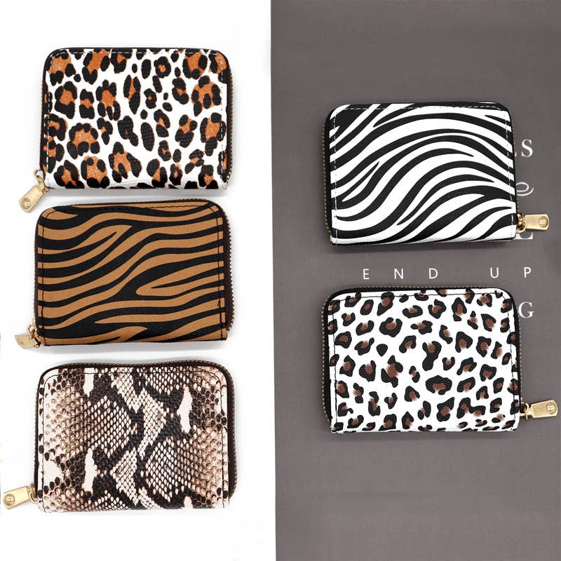 PU Leopard Card Holder Accordion Wallet