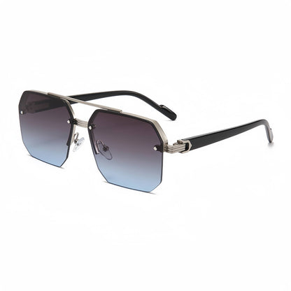 Polygonal Metal Frame Sunglasses