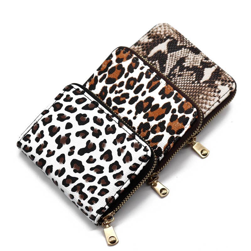 PU Leopard Card Holder Accordion Wallet