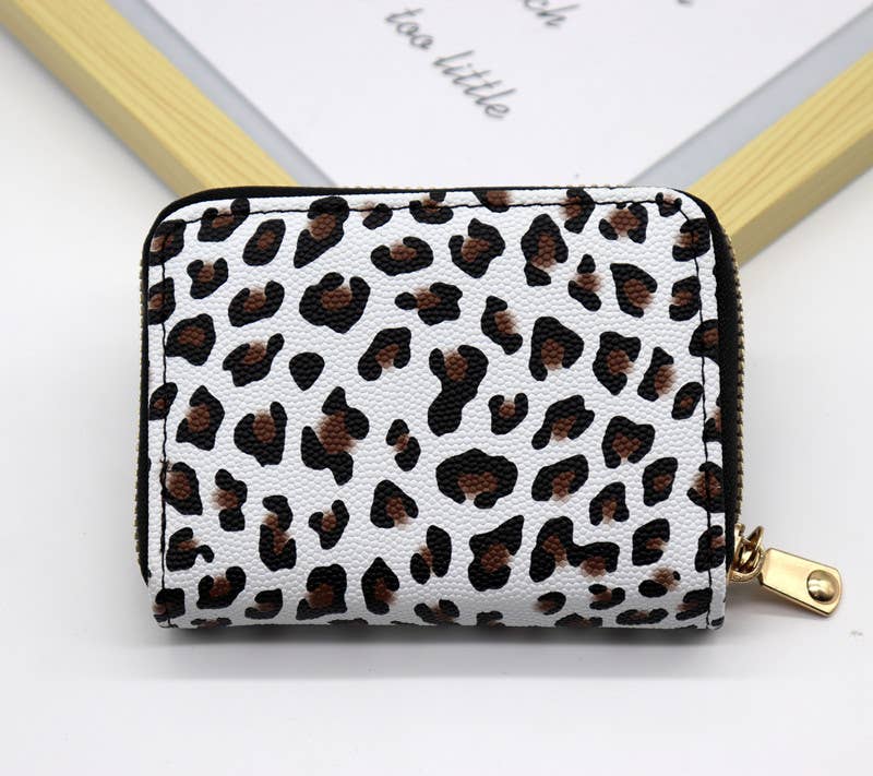 PU Leopard Card Holder Accordion Wallet