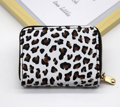 PU Leopard Card Holder Accordion Wallet