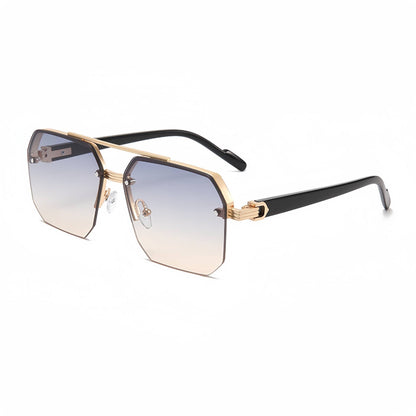 Polygonal Metal Frame Sunglasses