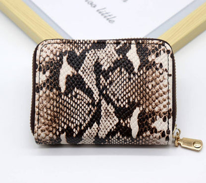 PU Leopard Card Holder Accordion Wallet