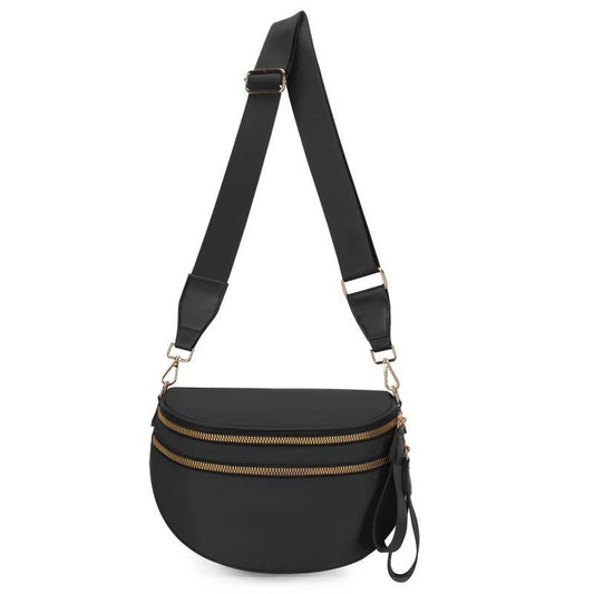 CROSSBODY ZIPPER REMOVAL STRAP SLING BUM BAG