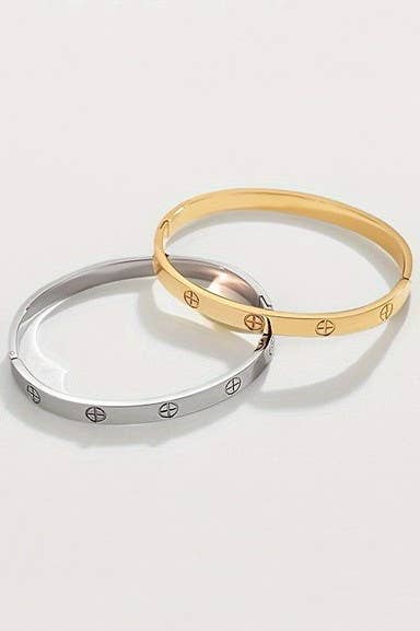 18K NON-TARNISH WATERPROOF STAINLESS STEEL BANGLE