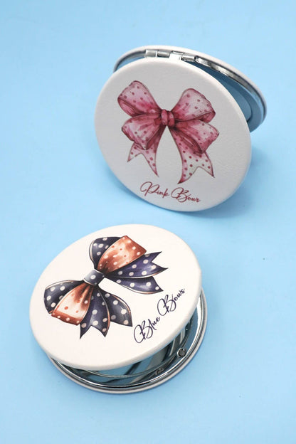 TRAVEL POCKET COMPACT HANDHELD BOW MIRROR