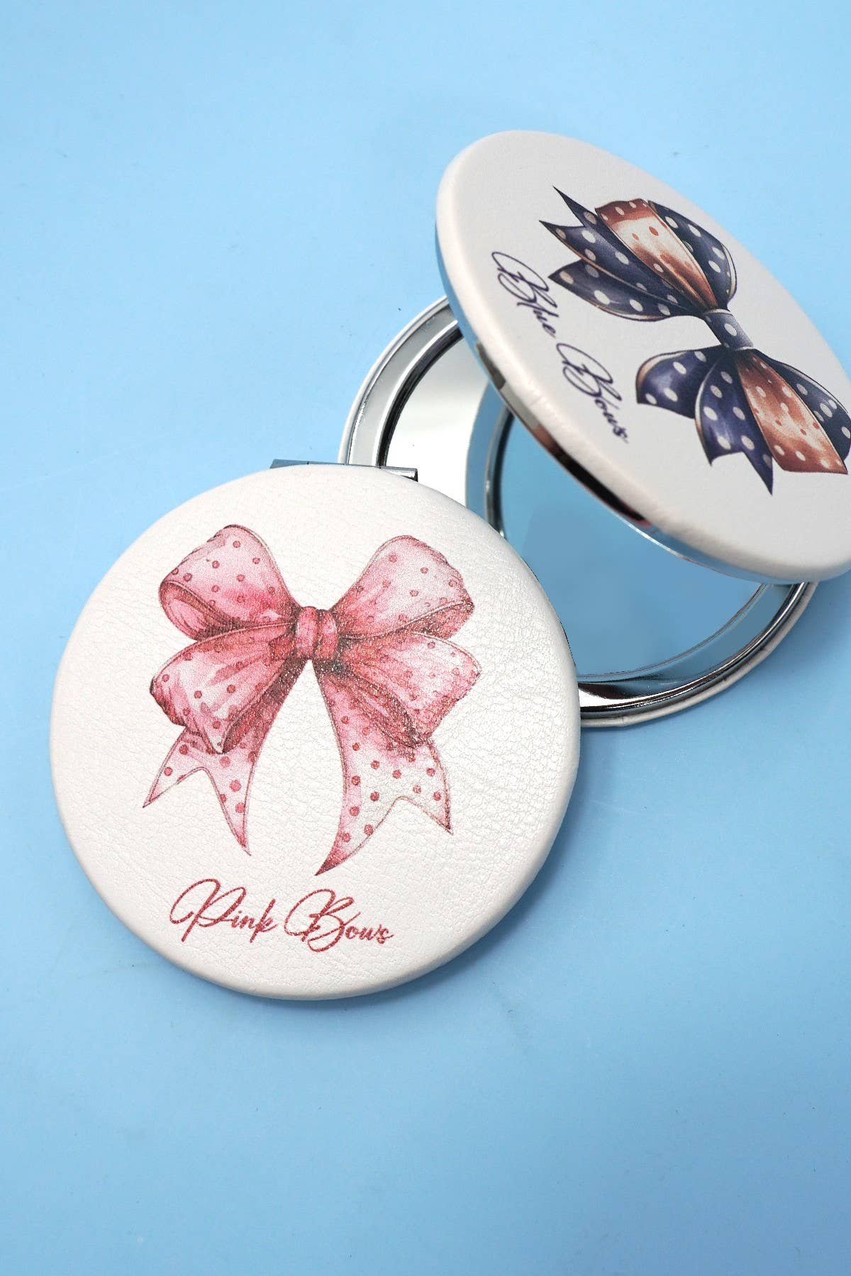 TRAVEL POCKET COMPACT HANDHELD BOW MIRROR