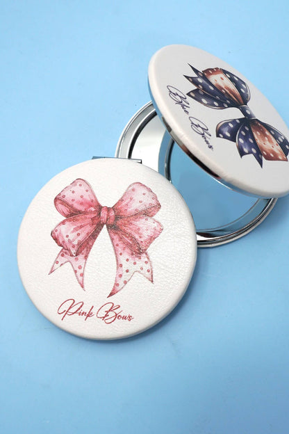 TRAVEL POCKET COMPACT HANDHELD BOW MIRROR