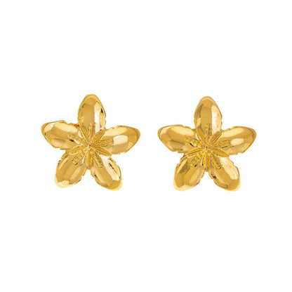 Retro Fashion Five-Petal Flower Earrings