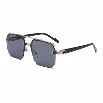 Polygonal Metal Frame Sunglasses