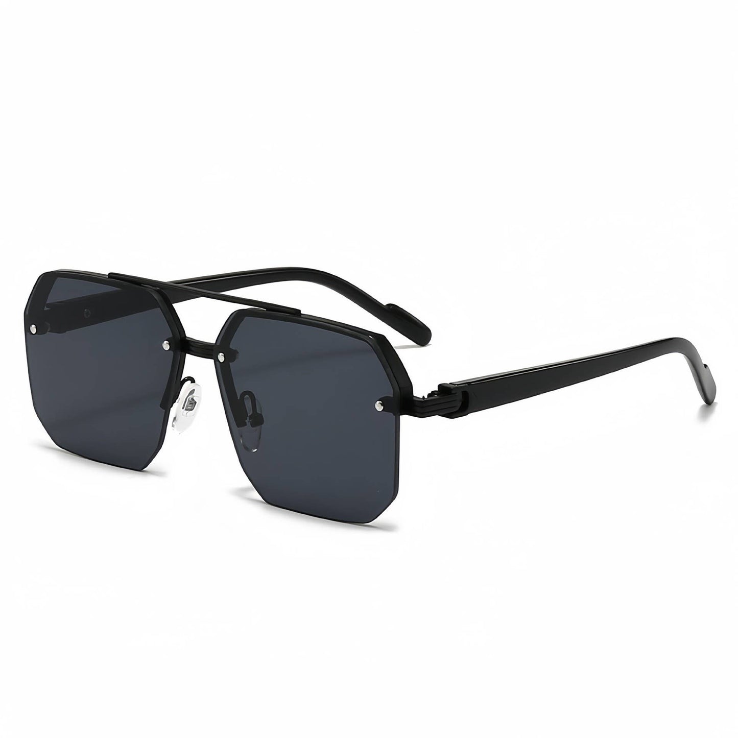 Polygonal Metal Frame Sunglasses