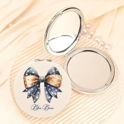 TRAVEL POCKET COMPACT HANDHELD BOW MIRROR