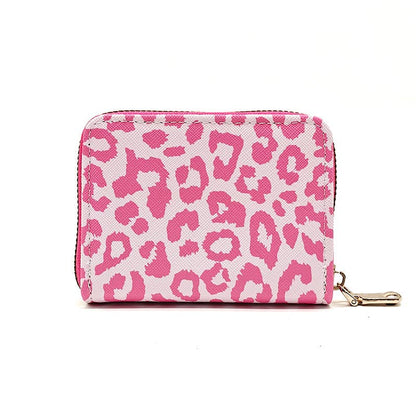 PU Leopard Card Holder Accordion Wallet