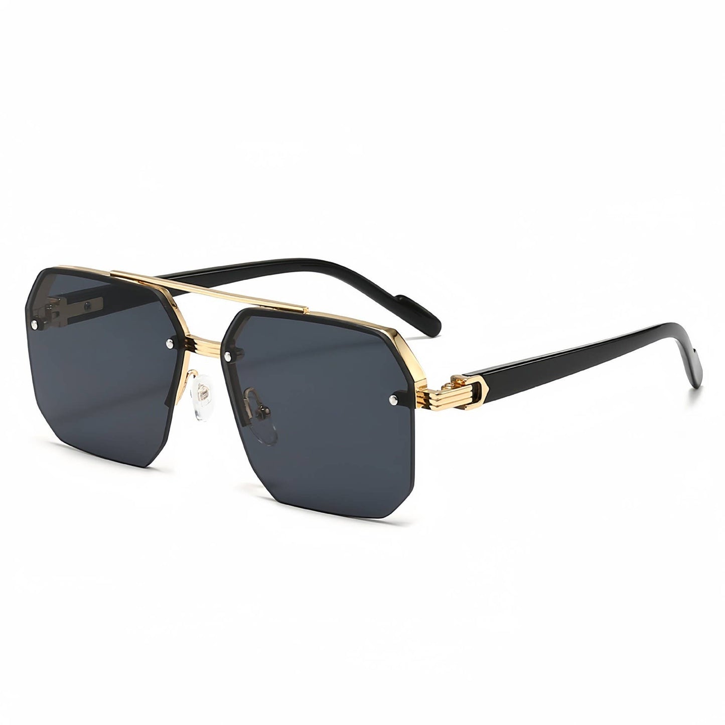 Polygonal Metal Frame Sunglasses