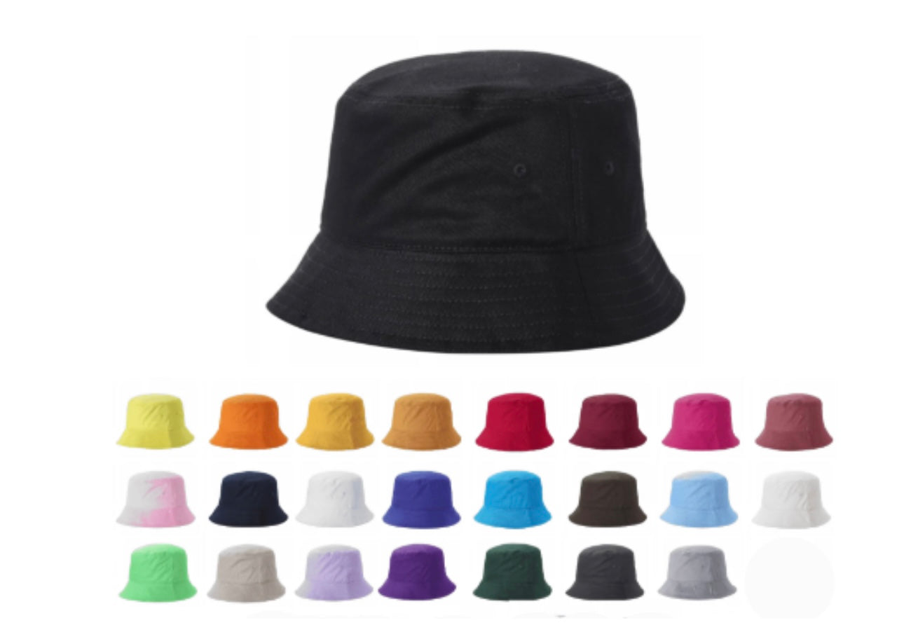 BUCKET HATS WITH CUSTOM LETTER CHENILLE PATCH