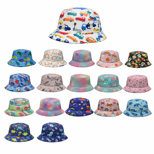 BUCKET HATS WITH CUSTOM LETTER CHENILLE PATCH