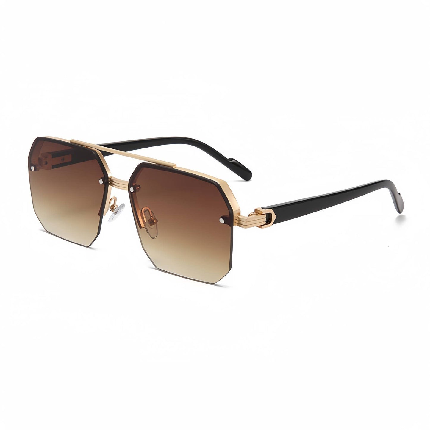 Polygonal Metal Frame Sunglasses