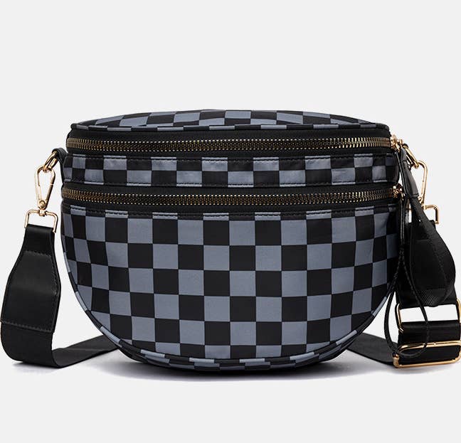 Checkered Bow Bum Bag Crossbody