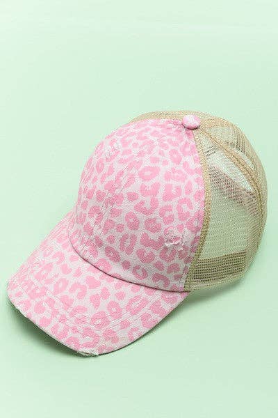 PREMIUM DISTRESS MESH BACK BASEBALL CAP - NO DESIGN OR CUSTOM