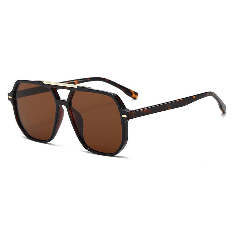 Double-Beam Aviator Sunglasses