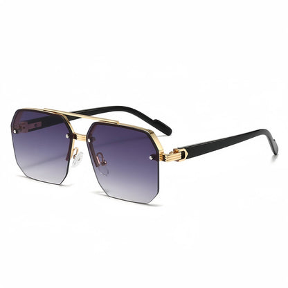 Polygonal Metal Frame Sunglasses