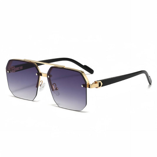 Polygonal Metal Frame Sunglasses