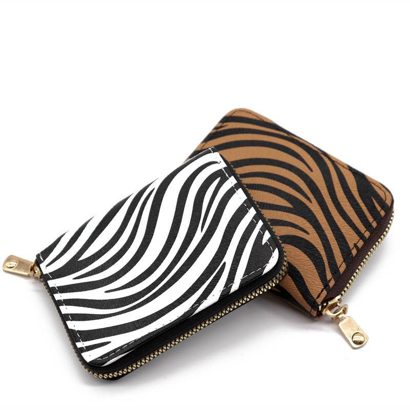 PU Leopard Card Holder Accordion Wallet