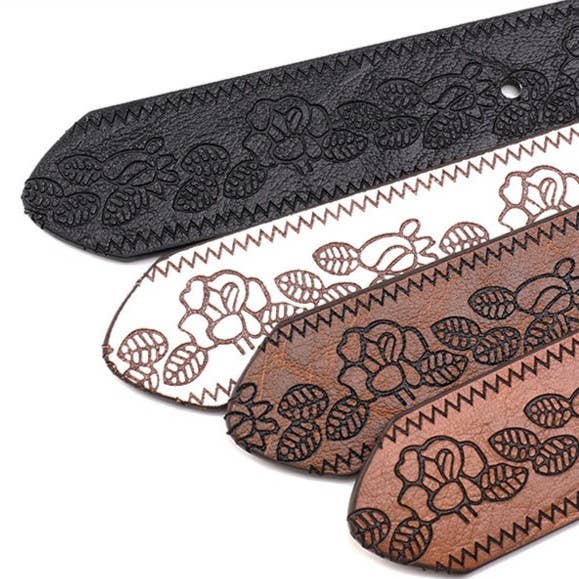 Retro Y2K Floral Embossed Belt