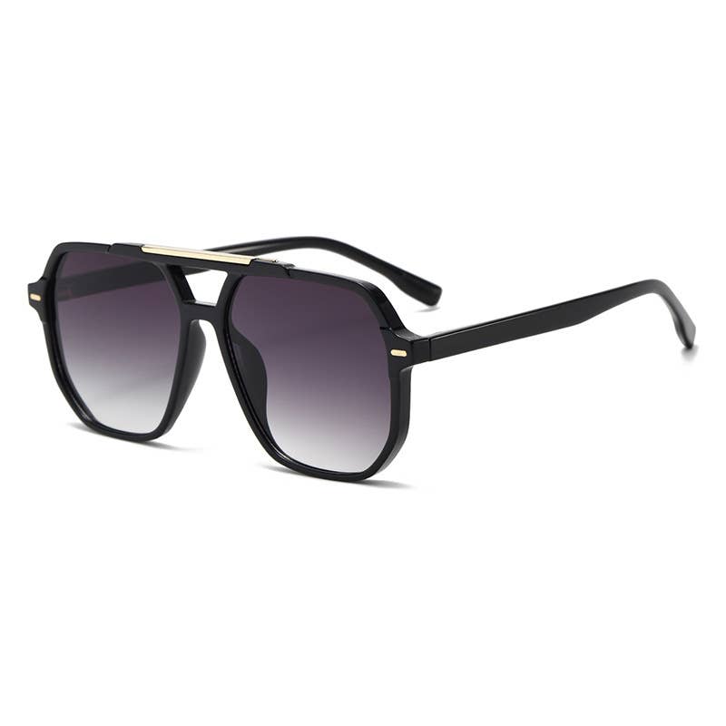 Double-Beam Aviator Sunglasses