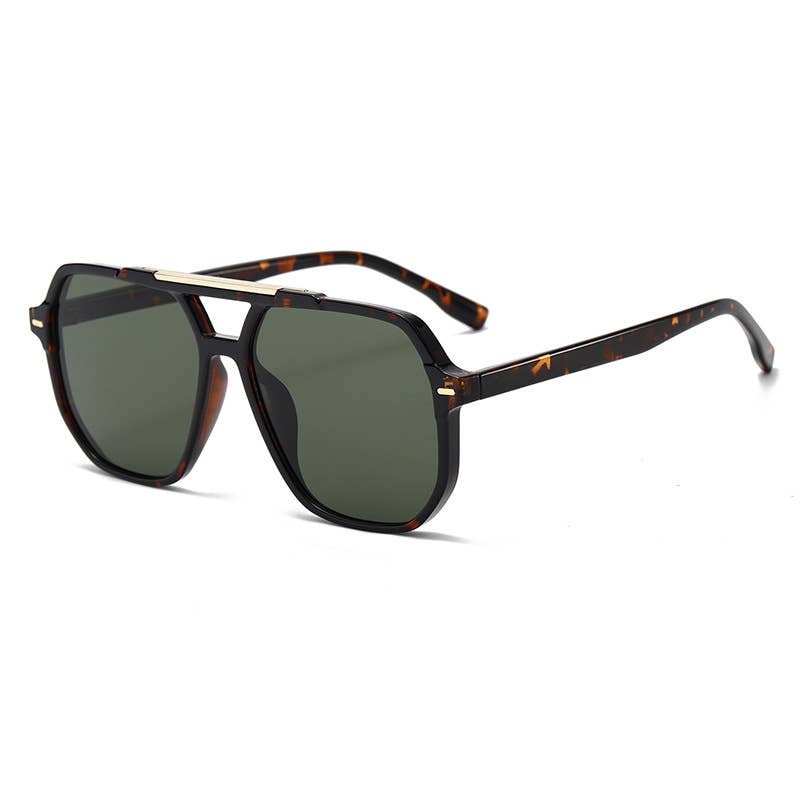 Double-Beam Aviator Sunglasses