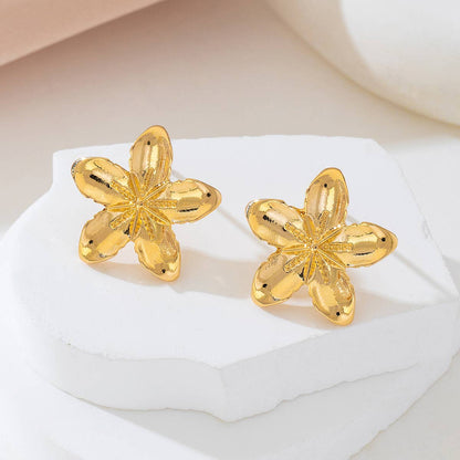 Retro Fashion Five-Petal Flower Earrings