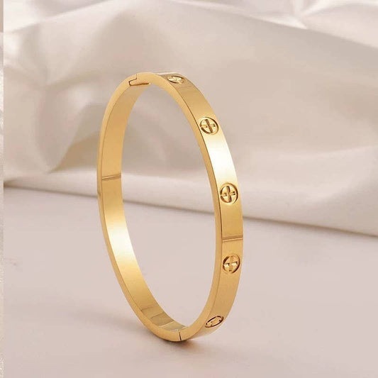 18K NON-TARNISH WATERPROOF STAINLESS STEEL BANGLE