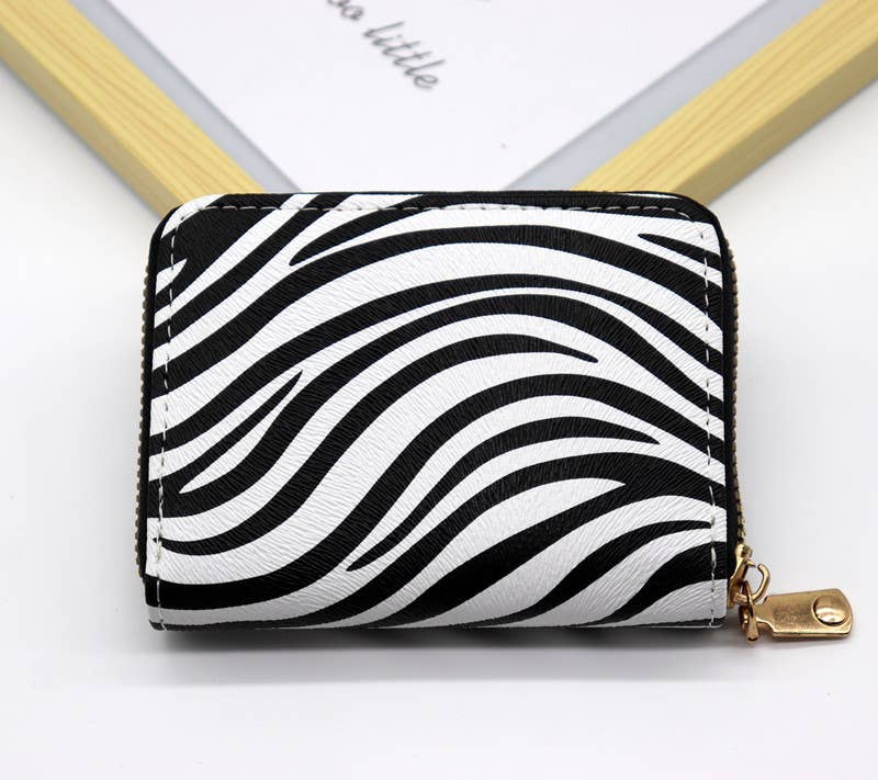 PU Leopard Card Holder Accordion Wallet